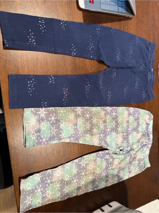 Gymboree Other - Disney Frozen Snowflake Leggings and Blue Star Leggings Girls 6/6X